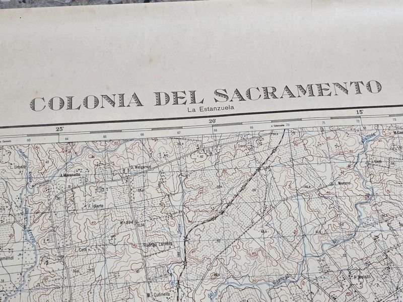 Mapa de Colonia del Sacramento La Estanzuela Instituto Geográfico