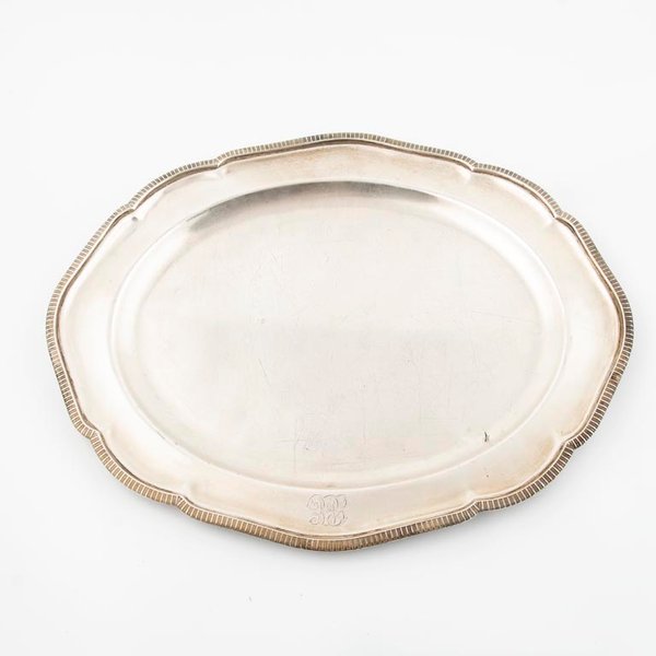 Bandeja Oval de Plata Inglesa Mappin & Webb - imagen 1