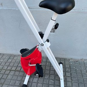 Bicicleta Fija de Ejercicio "Fitnes Sport" Blanca y Roja - imagen 3