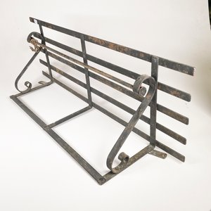 Ganchera Antigua de Hierro Forjado con Volutas - 81 cm - imagen 2