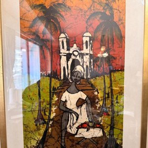 Cuadro Decorativo con Figura y Paisaje Tropical - imagen 2