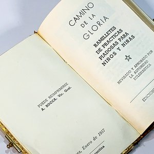 Misal Antiguo con Tapas Decoradas de 1957 - imagen 2