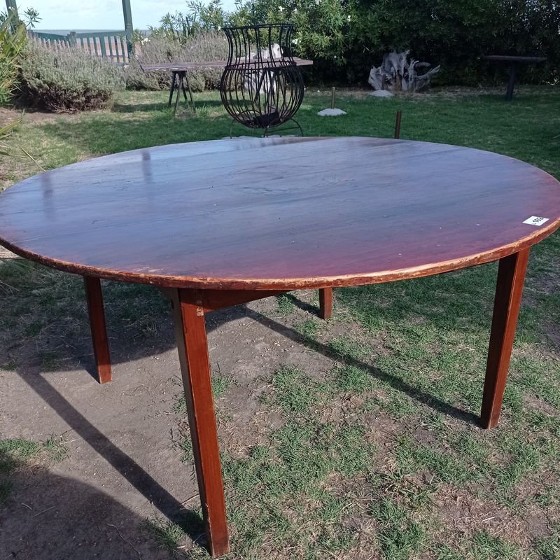 Mesa circular de madera para hogar - imagen 3