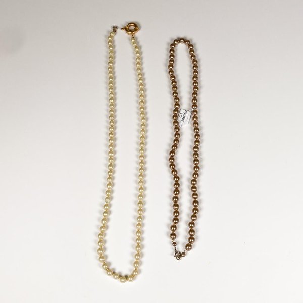 Dos Collares de Perlas Falsas Estilo Clásico - imagen 1