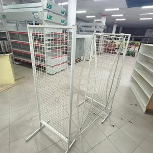 3 Exhibidores Metálicos Blancos de Rejilla - imagen 3
