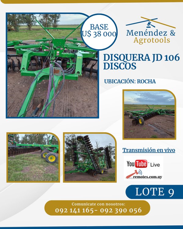 Disquera John Deere 106 Discos - imagen 1