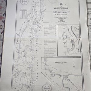 Plano de Navegación Río Uruguay: Desembocadura a Concepción (1936) - 3 Láminas - imagen 2