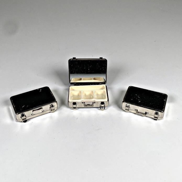 Tres Pastilleros Vintage Estilo Maletín con Compartimentos