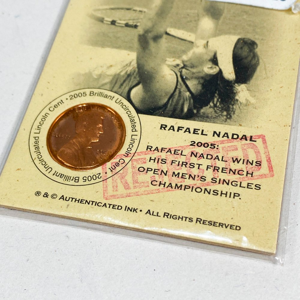 Conmemoración de la primera victoria de Rafael Nadal en Abierto de Francia con moneda Lincoln del 2005 - imagen 2