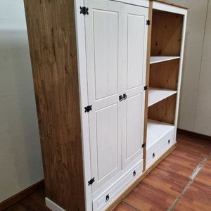 Modular Blanco y Natural con Puertas, Estantes y Cajones - imagen 3