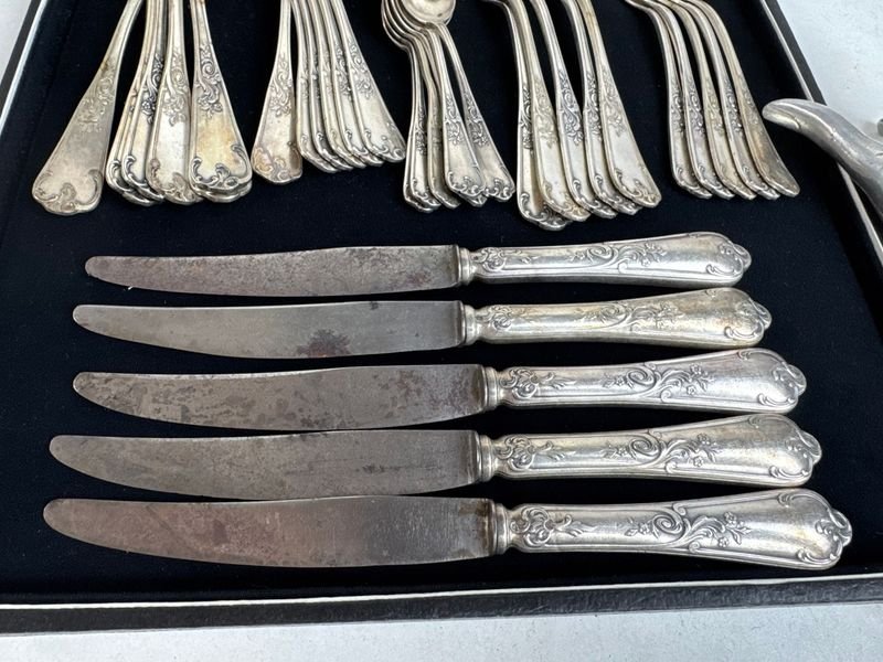 Antiguos cubiertos en platina francesa - imagen 3