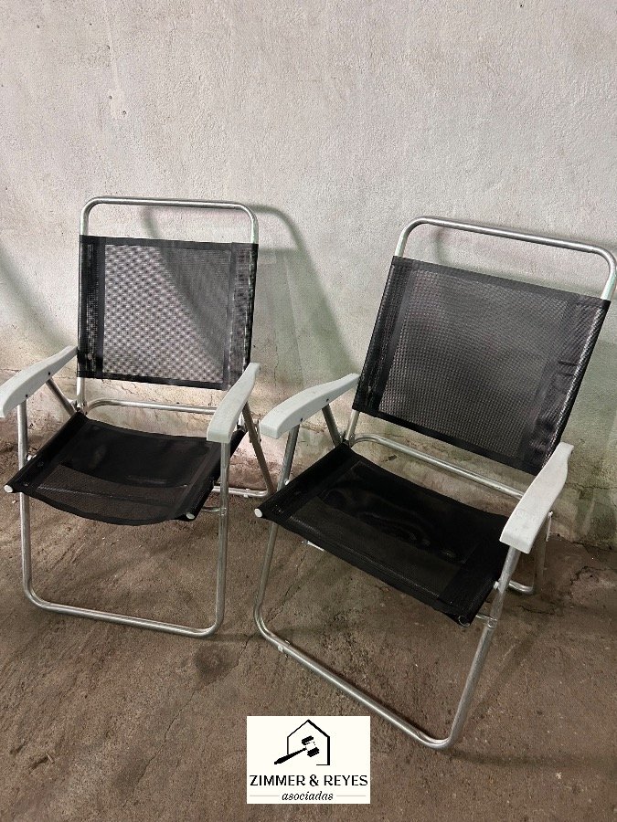 Par de Sillas de Playa Altas Plegables