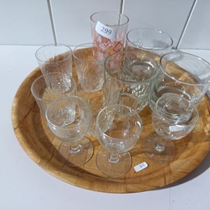 Bandeja de Bambú con Vasos y Copitas de Cristal - imagen 1