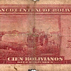 Billete de 100 Cien Bolivianos Banco Central de Bolivia - imagen 2