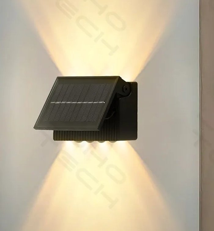 Luz LED solar recargable con 8 lámparas - imagen 2