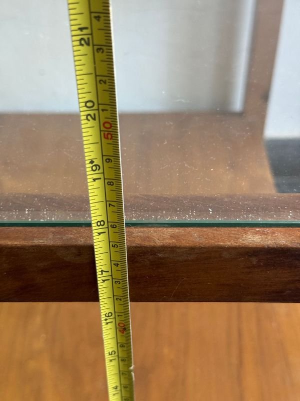 Mesa ratona en madera con vidrio 60x60x45 - imagen 7
