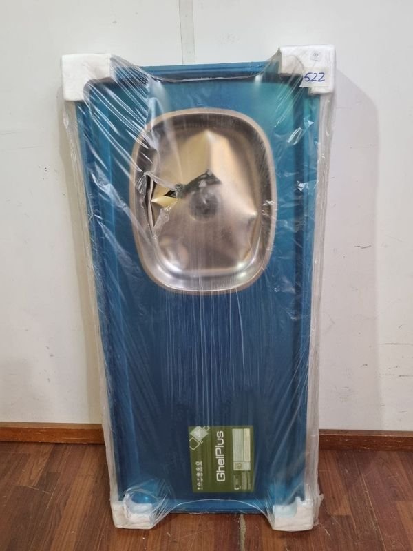 Pileta de Lavar Azul GhelPlus con Bacha Plateada (53x120 cm)
