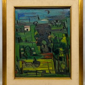 Oleo "Paisaje de las Chacras" de Miguel Angel Pareja - 47 x 37 cm - imagen 2