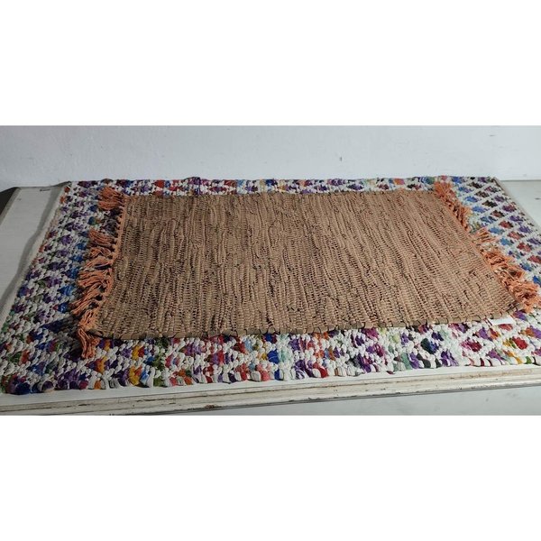 Set de 2 Alfombras Multicolor con Flecos