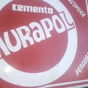 Cartel Publicitario Antiguo Cemento Murapol Litografiado - imagen 3