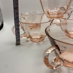 Juego de 6 Tazas de Vidrio Rosado Finas - imagen 4