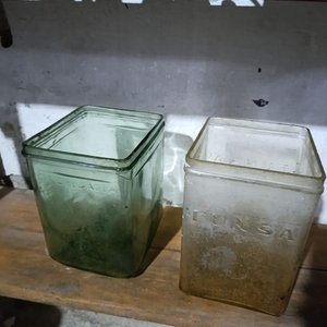 2 Cubas Antiguas de Vidrio para Baterías - imagen 2