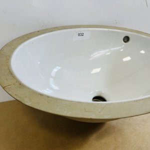 Lote #010R- Pileta de baño para empotrar – 51x35cm - imagen 2
