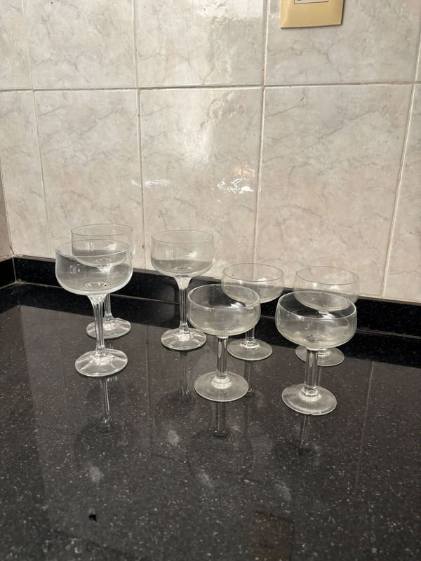 7 Copas de Cognac de Cristal - imagen 1