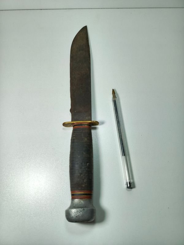 Cuchillo americano de acero al carbono, Gladstone Mich. USA - imagen 2