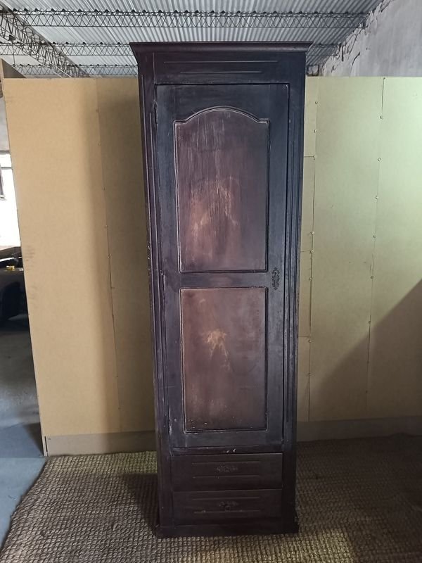 Ropero Antiguo de Madera con Puerta y Cajones