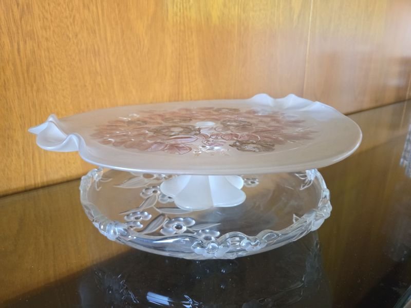 Lote anterior: Par de bandejas en cristal para decoración