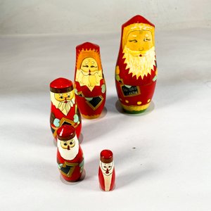 Mamushkas Papá Noel de Madera Pintada - imagen 2