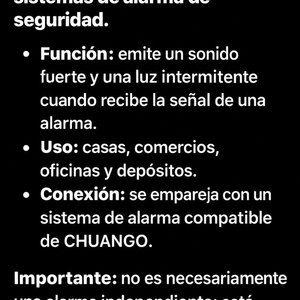Sirena Inalámbrica Mini Chuango WS 105 para Alarma de Seguridad - imagen 7