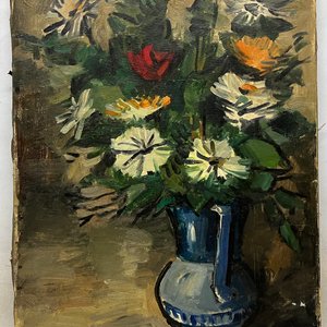 Jonio Montiel "Florero" Óleo sobre Tela - 53 x 37 cm - imagen 2
