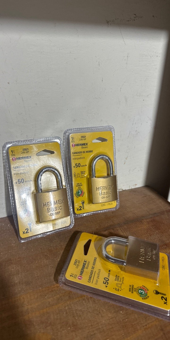 Lote de 3 Candados Hermex Basic