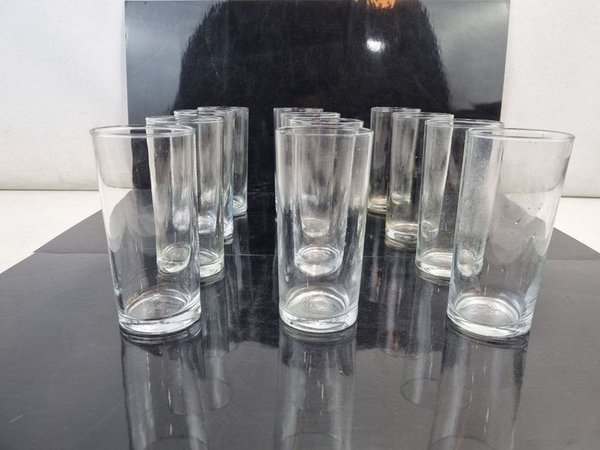 Juego de 12 Vasos de Vidrio Transparentes para Uso Diario