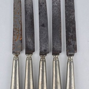 Juego de 5 Cuchillos de Mesa Alemanes Bergbau DSD BMF Alpaca - imagen 5