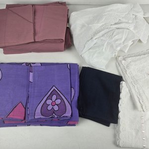 Juegos de Sábanas y Textiles para Cama en Violeta, Rosa y Blanco con Bordados - imagen 2