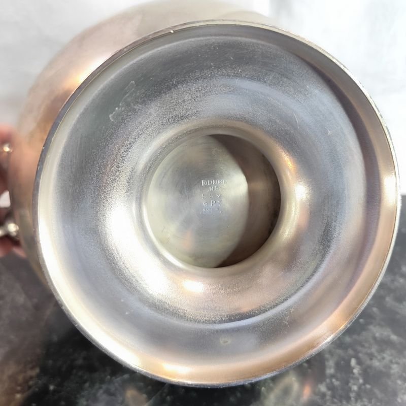 Antigua sopera en platina con diseño art Nouveau - imagen 4