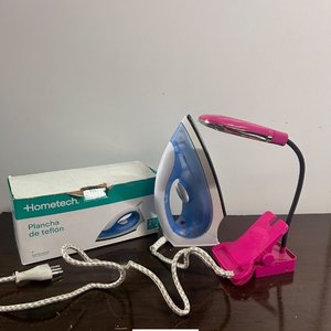 Lámpara LED Rosa y Plancha de Ropa Homtech - imagen 2