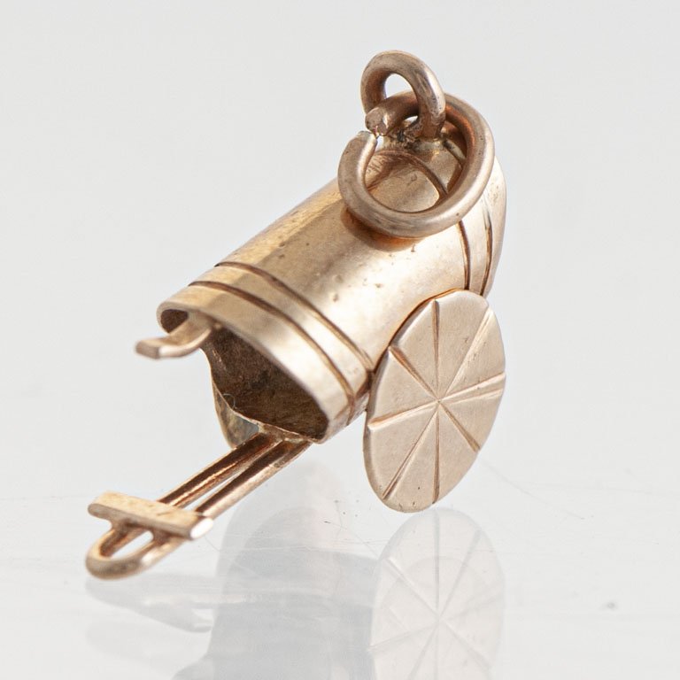 Dije de Oro con Carreta en Cadenita - imagen 2