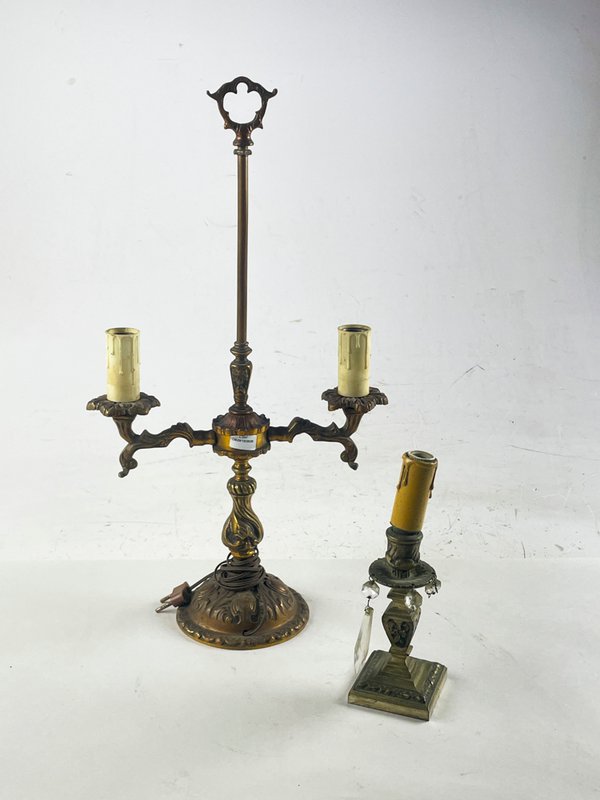 Par de Lámparas de Mesa Bronce Estilo Clásico - imagen 1