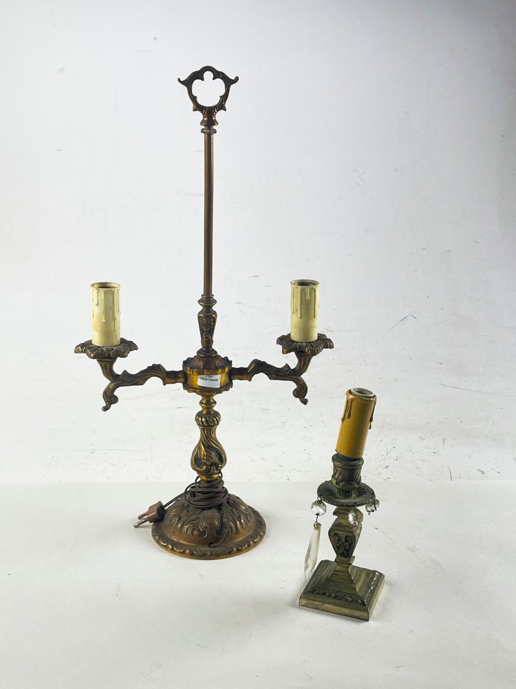 Par de Lámparas de Mesa Bronce Estilo Clásico