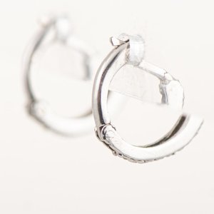 Par de Aros Argolla Oro 18k con Circones - imagen 2