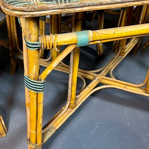 Juego de Comedor Francés: Mesa Rectangular y 5 Sillas de Caña y Ratán - imagen 3