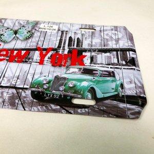 Chapa Decorativa Metal "New York" con Estatua de la Libertad y Auto Vintage - imagen 4