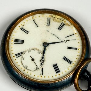 Reloj de Bolsillo "El Águila" Caja Metálica con Esfera Detallada - imagen 3