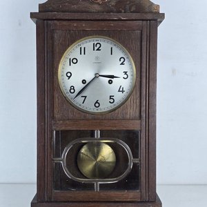 Reloj de Péndulo Alemán Junghans Antiguo con Caja de Roble - imagen 2