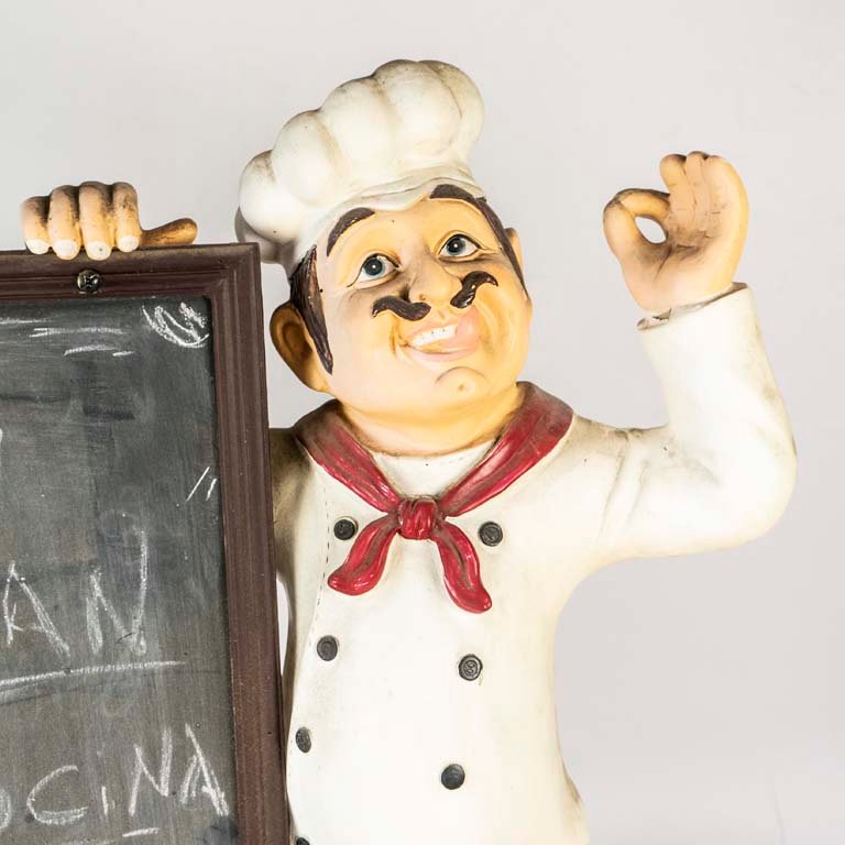 Figurita de cocinero de resina - imagen 2