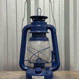 Farol a Queroseno Azul Vintage 28cm para Camping - imagen 7